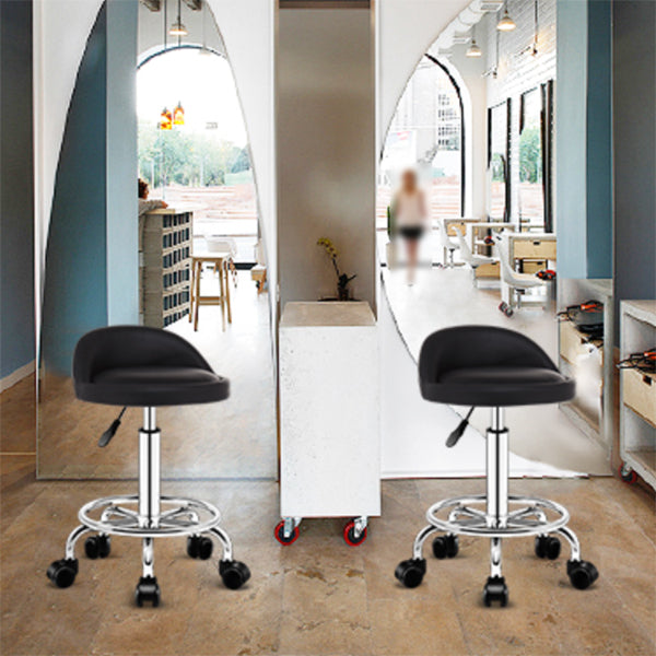 Modern Armless Backrest Counter Stool Steel Bedroom Bar Stool with Cushion Clearhalo 'Bar Furniture' 'Bar Stools' 'bar_stools' 'furn' 'furn_bar_stools' 'furniture_bar_stools' 'Kitchen & Dining Furniture' 'kitchen&dining_furn' 'kitchen' 'kitchen_furn' Furniture' 4401110