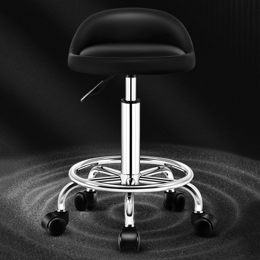 Modern Armless Backrest Counter Stool Steel Bedroom Bar Stool with Cushion Clearhalo 'Bar Furniture' 'Bar Stools' 'bar_stools' 'furn' 'furn_bar_stools' 'furniture_bar_stools' 'Kitchen & Dining Furniture' 'kitchen&dining_furn' 'kitchen' 'kitchen_furn' Furniture' 4401111