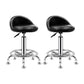 Modern Armless Backrest Counter Stool Steel Bedroom Bar Stool with Cushion Textured Black 2 Piece Set Clearhalo 'Bar Furniture' 'Bar Stools' 'bar_stools' 'furn' 'furn_bar_stools' 'furniture_bar_stools' 'Kitchen & Dining Furniture' 'kitchen&dining_furn' 'kitchen' 'kitchen_furn' Furniture' 4401122
