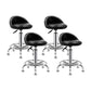 Modern Armless Backrest Counter Stool Steel Bedroom Bar Stool with Cushion Textured Black 4 Piece Set Clearhalo 'Bar Furniture' 'Bar Stools' 'bar_stools' 'furn' 'furn_bar_stools' 'furniture_bar_stools' 'Kitchen & Dining Furniture' 'kitchen&dining_furn' 'kitchen' 'kitchen_furn' Furniture' 4401123