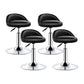 Modern Armless Backrest Counter Stool Steel Bedroom Bar Stool with Cushion Black-Silver 4 Piece Set Clearhalo 'Bar Furniture' 'Bar Stools' 'bar_stools' 'furn' 'furn_bar_stools' 'furniture_bar_stools' 'Kitchen & Dining Furniture' 'kitchen&dining_furn' 'kitchen' 'kitchen_furn' Furniture' 4401127