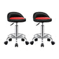 Modern Armless Backrest Counter Stool Steel Bedroom Bar Stool with Cushion Red-Black 2 Piece Set Clearhalo 'Bar Furniture' 'Bar Stools' 'bar_stools' 'furn' 'furn_bar_stools' 'furniture_bar_stools' 'Kitchen & Dining Furniture' 'kitchen&dining_furn' 'kitchen' 'kitchen_furn' Furniture' 4401129