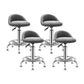 Modern Armless Backrest Counter Stool Steel Bedroom Bar Stool with Cushion Light Gray 4 Piece Set Clearhalo 'Bar Furniture' 'Bar Stools' 'bar_stools' 'furn' 'furn_bar_stools' 'furniture_bar_stools' 'Kitchen & Dining Furniture' 'kitchen&dining_furn' 'kitchen' 'kitchen_furn' Furniture' 4401139