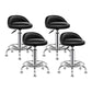 Modern Armless Backrest Counter Stool Steel Bedroom Bar Stool with Cushion Matte Black 4 Piece Set Clearhalo 'Bar Furniture' 'Bar Stools' 'bar_stools' 'furn' 'furn_bar_stools' 'furniture_bar_stools' 'Kitchen & Dining Furniture' 'kitchen&dining_furn' 'kitchen' 'kitchen_furn' Furniture' 4401148
