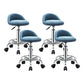 Modern Armless Backrest Counter Stool Steel Bedroom Bar Stool with Cushion Blue 4 Piece Set Clearhalo 'Bar Furniture' 'Bar Stools' 'bar_stools' 'furn' 'furn_bar_stools' 'furniture_bar_stools' 'Kitchen & Dining Furniture' 'kitchen&dining_furn' 'kitchen' 'kitchen_furn' Furniture' 4401154