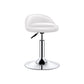 Modern Armless Backrest Counter Stool Steel Bedroom Bar Stool with Cushion Textured White 1 Piece Clearhalo 'Bar Furniture' 'Bar Stools' 'bar_stools' 'furn' 'furn_bar_stools' 'furniture_bar_stools' 'Kitchen & Dining Furniture' 'kitchen&dining_furn' 'kitchen' 'kitchen_furn' Furniture' 4401155