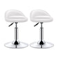 Modern Armless Backrest Counter Stool Steel Bedroom Bar Stool with Cushion Textured White 2 Piece Set Clearhalo 'Bar Furniture' 'Bar Stools' 'bar_stools' 'furn' 'furn_bar_stools' 'furniture_bar_stools' 'Kitchen & Dining Furniture' 'kitchen&dining_furn' 'kitchen' 'kitchen_furn' Furniture' 4401156