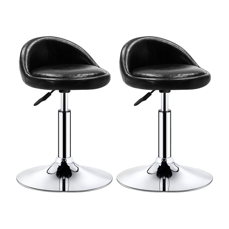 Modern Armless Backrest Counter Stool Steel Bedroom Bar Stool with Cushion Ink 2 Piece Set Clearhalo 'Bar Furniture' 'Bar Stools' 'bar_stools' 'furn' 'furn_bar_stools' 'furniture_bar_stools' 'Kitchen & Dining Furniture' 'kitchen&dining_furn' 'kitchen' 'kitchen_furn' Furniture' 4401162