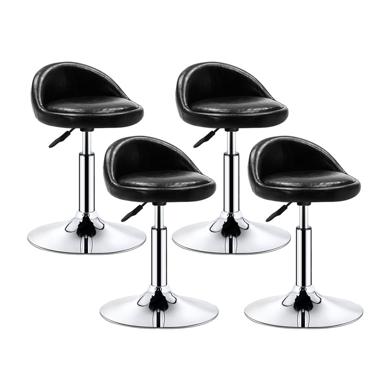 Modern Armless Backrest Counter Stool Steel Bedroom Bar Stool with Cushion Ink 4 Piece Set Clearhalo 'Bar Furniture' 'Bar Stools' 'bar_stools' 'furn' 'furn_bar_stools' 'furniture_bar_stools' 'Kitchen & Dining Furniture' 'kitchen&dining_furn' 'kitchen' 'kitchen_furn' Furniture' 4401163