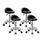 Modern Armless Backrest Counter Stool Steel Bedroom Bar Stool with Cushion Gloss Black 4 Piece Set Clearhalo 'Bar Furniture' 'Bar Stools' 'bar_stools' 'furn' 'furn_bar_stools' 'furniture_bar_stools' 'Kitchen & Dining Furniture' 'kitchen&dining_furn' 'kitchen' 'kitchen_furn' Furniture' 4401166
