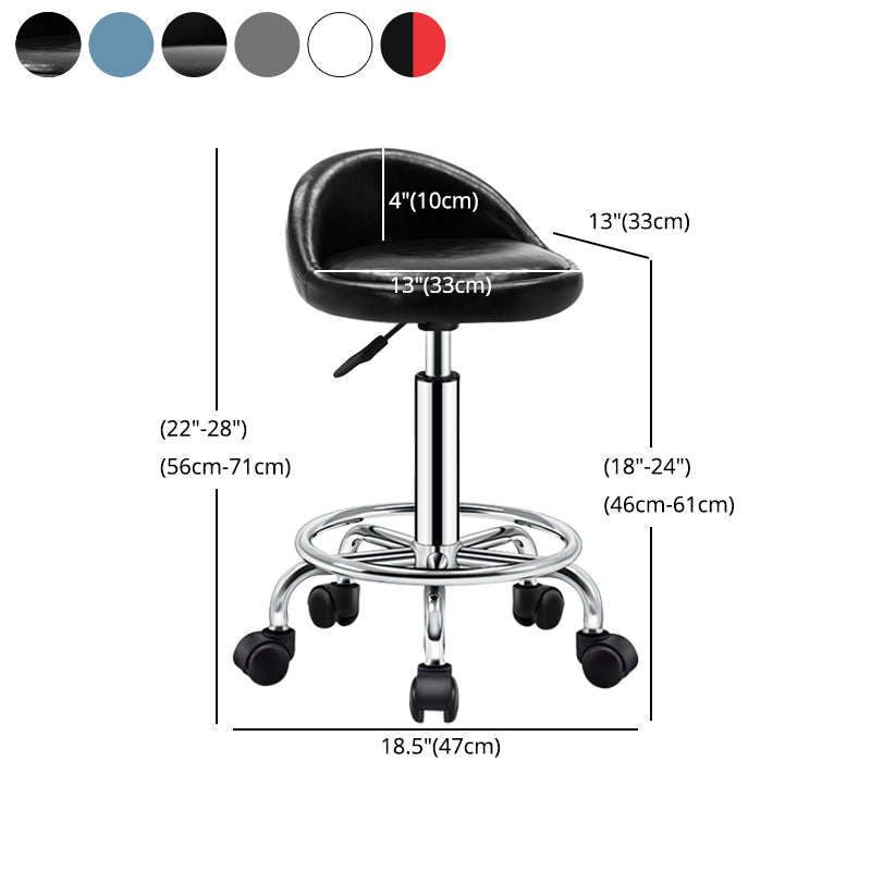 Modern Armless Backrest Counter Stool Steel Bedroom Bar Stool with Cushion Clearhalo 'Bar Furniture' 'Bar Stools' 'bar_stools' 'furn' 'furn_bar_stools' 'furniture_bar_stools' 'Kitchen & Dining Furniture' 'kitchen&dining_furn' 'kitchen' 'kitchen_furn' Furniture' 4401170