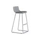 Modern Metal Plastic Bar Stools Indoor Barstool with Iron Legs and Low Back Grey 1 Piece Bar Stool(30"H) Clearhalo 'Bar Furniture' 'Bar Stools' 'bar_stools' 'furn' 'furn_bar_stools' 'furniture_bar_stools' 'Kitchen & Dining Furniture' 'kitchen&dining_furn' 'kitchen' 'kitchen_furn' Furniture' 4401211
