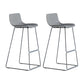 Modern Metal Plastic Bar Stools Indoor Barstool with Iron Legs and Low Back Grey 2 Piece Set Bar Stool(30"H) Clearhalo 'Bar Furniture' 'Bar Stools' 'bar_stools' 'furn' 'furn_bar_stools' 'furniture_bar_stools' 'Kitchen & Dining Furniture' 'kitchen&dining_furn' 'kitchen' 'kitchen_furn' Furniture' 4401212