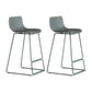 Modern Metal Plastic Bar Stools Indoor Barstool with Iron Legs and Low Back Olive Green 2 Piece Set Counter Stool(26"H) Clearhalo 'Bar Furniture' 'Bar Stools' 'bar_stools' 'furn' 'furn_bar_stools' 'furniture_bar_stools' 'Kitchen & Dining Furniture' 'kitchen&dining_furn' 'kitchen' 'kitchen_furn' Furniture' 4401218