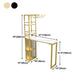 Glam Style Stone Top Counter Table 42-inch Height Table with Wine Rack for Dining Room Clearhalo 'Bar Furniture' 'Bar Tables' 'bar_tables' 'furn' 'furn_bar_tables' 'Furniture' 'furniture_bar_tables' 'Kitchen & Dining Furniture' 4401270