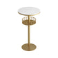 Round Shape Top Bar Table Metal Base Pub Table with Storage Shelves for Indoor Clearhalo 'Bar Furniture' 'Bar Tables' 'bar_tables' 'furn' 'furn_bar_tables' 'Furniture' 'furniture_bar_tables' 'Kitchen & Dining Furniture' 4401293
