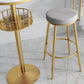 Round Shape Top Bar Table Metal Base Pub Table with Storage Shelves for Indoor Clearhalo 'Bar Furniture' 'Bar Tables' 'bar_tables' 'furn' 'furn_bar_tables' 'Furniture' 'furniture_bar_tables' 'Kitchen & Dining Furniture' 4401294