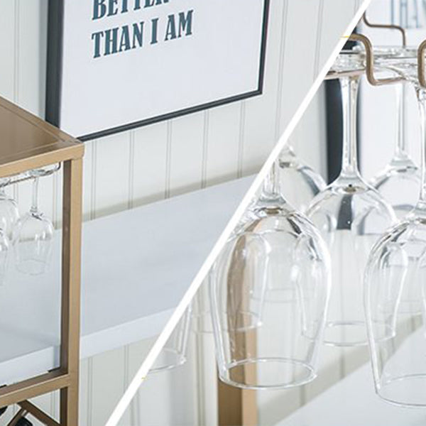 Glam Style Bar Table Wood Top Pub Table with Wine Cabinet for Dining Room Clearhalo 'Bar Furniture' 'Bar Tables' 'bar_tables' 'furn' 'furn_bar_tables' 'Furniture' 'furniture_bar_tables' 'Kitchen & Dining Furniture' 4401348