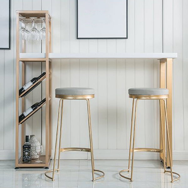 Glam Style Bar Table Wood Top Pub Table with Wine Cabinet for Dining Room Clearhalo 'Bar Furniture' 'Bar Tables' 'bar_tables' 'furn' 'furn_bar_tables' 'Furniture' 'furniture_bar_tables' 'Kitchen & Dining Furniture' 4401350