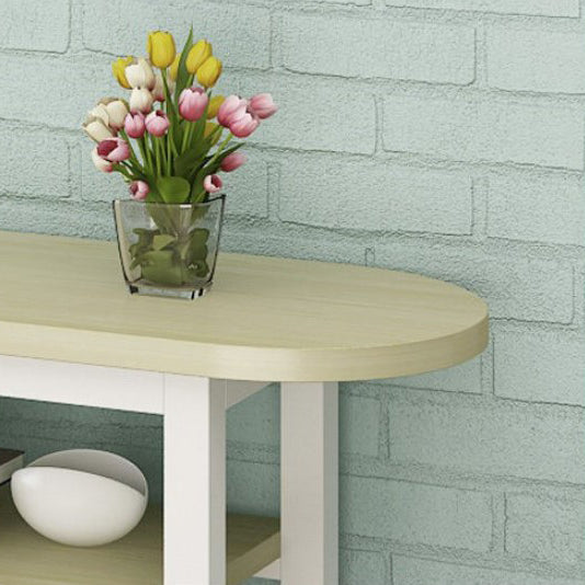 40-inch Height Bar Table Industrial Style Double-deck Wood Top Bar Table, Only Table Clearhalo 'Bar Furniture' 'Bar Tables' 'bar_tables' 'furn' 'furn_bar_tables' 'Furniture' 'furniture_bar_tables' 'Kitchen & Dining Furniture' 4401360
