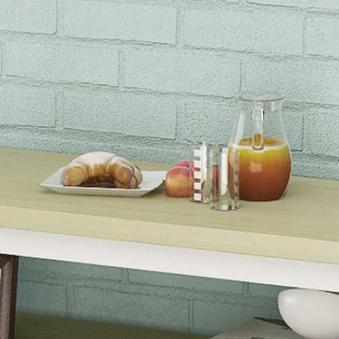 40-inch Height Bar Table Industrial Style Double-deck Wood Top Bar Table, Only Table Clearhalo 'Bar Furniture' 'Bar Tables' 'bar_tables' 'furn' 'furn_bar_tables' 'Furniture' 'furniture_bar_tables' 'Kitchen & Dining Furniture' 4401362