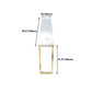 Rectangle White Top Counter Table Metal Legs Glam Style Bar Table, Only Table Clearhalo 'Bar Furniture' 'Bar Tables' 'bar_tables' 'furn' 'furn_bar_tables' 'Furniture' 'furniture_bar_tables' 'Kitchen & Dining Furniture' 4401392