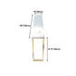 Rectangle White Top Counter Table Metal Legs Glam Style Bar Table, Only Table Clearhalo 'Bar Furniture' 'Bar Tables' 'bar_tables' 'furn' 'furn_bar_tables' 'Furniture' 'furniture_bar_tables' 'Kitchen & Dining Furniture' 4401395