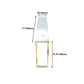 Rectangle White Top Counter Table Metal Legs Glam Style Bar Table, Only Table Clearhalo 'Bar Furniture' 'Bar Tables' 'bar_tables' 'furn' 'furn_bar_tables' 'Furniture' 'furniture_bar_tables' 'Kitchen & Dining Furniture' 4401396