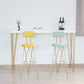 White Wood Top Counter Table Gold 4 Legs Industrial Bar Table for Dining Room Clearhalo 'Bar Furniture' 'Bar Tables' 'bar_tables' 'furn' 'furn_bar_tables' 'Furniture' 'furniture_bar_tables' 'Kitchen & Dining Furniture' 4401407