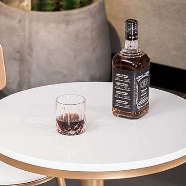 Nordic Style Bar Table Artificial Marble Pub Table for Dining Room 55"√ó55" Clearhalo 'Bar Furniture' 'Bar Tables' 'bar_tables' 'furn' 'furn_bar_tables' 'Furniture' 'furniture_bar_tables' 'Kitchen & Dining Furniture' 4401421
