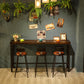 Brown Wood Top Counter Table Metal Black Legs Industrial Bar Table for Restaurant 63"L x 15.7"W x 41.3"H Without Chairs Clearhalo 'Bar Furniture' 'Bar Tables' 'bar_tables' 'furn' 'furn_bar_tables' 'Furniture' 'furniture_bar_tables' 'Kitchen & Dining Furniture' 4401466