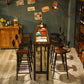 Brown Wood Top Counter Table Metal Black Legs Industrial Bar Table for Restaurant Clearhalo 'Bar Furniture' 'Bar Tables' 'bar_tables' 'furn' 'furn_bar_tables' 'Furniture' 'furniture_bar_tables' 'Kitchen & Dining Furniture' 4401472