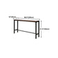 Brown Wood Top Counter Table Metal Black Legs Industrial Bar Table for Restaurant Clearhalo 'Bar Furniture' 'Bar Tables' 'bar_tables' 'furn' 'furn_bar_tables' 'Furniture' 'furniture_bar_tables' 'Kitchen & Dining Furniture' 4401479