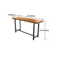 42-inch Height Bar Table Brown Wood Top Metal Base Bistro Table for Coffee Shop Clearhalo 'Bar Furniture' 'Bar Tables' 'bar_tables' 'furn' 'furn_bar_tables' 'Furniture' 'furniture_bar_tables' 'Kitchen & Dining Furniture' 4401486