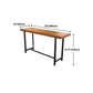 42-inch Height Bar Table Brown Wood Top Metal Base Bistro Table for Coffee Shop Clearhalo 'Bar Furniture' 'Bar Tables' 'bar_tables' 'furn' 'furn_bar_tables' 'Furniture' 'furniture_bar_tables' 'Kitchen & Dining Furniture' 4401490