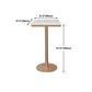 Glam White Faux Marble Bistro Table Indoor Gold Bar Table with Single Pedestal, Only Table Clearhalo 'Bar Furniture' 'Bar Tables' 'bar_tables' 'furn' 'furn_bar_tables' 'Furniture' 'furniture_bar_tables' 'Kitchen & Dining Furniture' 4401504