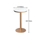 Glam White Faux Marble Bistro Table Indoor Gold Bar Table with Single Pedestal, Only Table Clearhalo 'Bar Furniture' 'Bar Tables' 'bar_tables' 'furn' 'furn_bar_tables' 'Furniture' 'furniture_bar_tables' 'Kitchen & Dining Furniture' 4401505