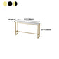 Glam Rectangle Stone Bistro Table Indoor Iron Bar Dining Table with Trestle Pedestal Clearhalo 'Bar Furniture' 'Bar Tables' 'bar_tables' 'furn' 'furn_bar_tables' 'Furniture' 'furniture_bar_tables' 'Kitchen & Dining Furniture' 4401538