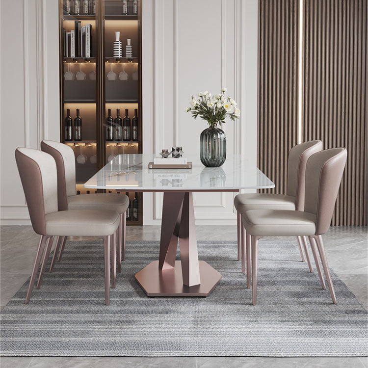 Luxury 1/4/5/6/7 Pieces Dinette Set with Rectangle Table and Solid Back Chairs Furniture Clearhalo 'Dining Room Sets' 'Dining Tables & Seating' 'dining_room_set' 'furn' 'furn_dining_room_set' 'Furniture' 'furniture_dining_room_set' 'Kitchen & Dining Furniture' 'kitchen&dining_furn' 'kitchen' 4413152