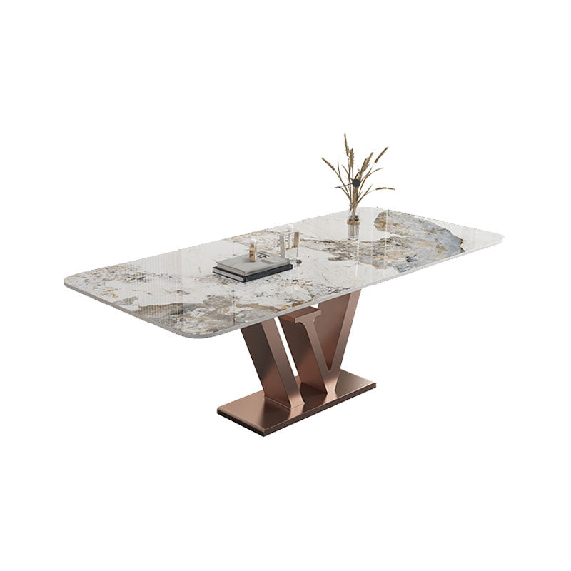 Stone Nordic 1/2/5/6 Pieces Dining Set with Leather Chairs Dining Furniture Clearhalo 'Dining Room Sets' 'Dining Tables & Seating' 'dining_room_set' 'furn' 'furn_dining_room_set' 'Furniture' 'furniture_dining_room_set' 'Kitchen & Dining Furniture' 'kitchen&dining_furn' 'kitchen' 4413160