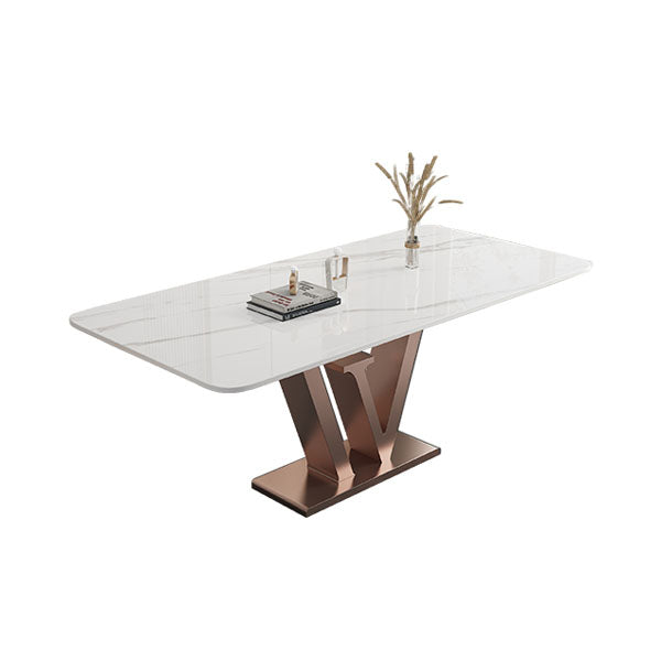 Stone Nordic 1/2/5/6 Pieces Dining Set with Leather Chairs Dining Furniture Clearhalo 'Dining Room Sets' 'Dining Tables & Seating' 'dining_room_set' 'furn' 'furn_dining_room_set' 'Furniture' 'furniture_dining_room_set' 'Kitchen & Dining Furniture' 'kitchen&dining_furn' 'kitchen' 4413163