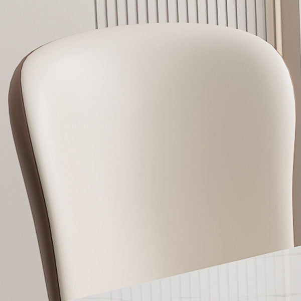 Stone Nordic 1/2/5/6 Pieces Dining Set with Leather Chairs Dining Furniture Clearhalo 'Dining Room Sets' 'Dining Tables & Seating' 'dining_room_set' 'furn' 'furn_dining_room_set' 'Furniture' 'furniture_dining_room_set' 'Kitchen & Dining Furniture' 'kitchen&dining_furn' 'kitchen' 4413164