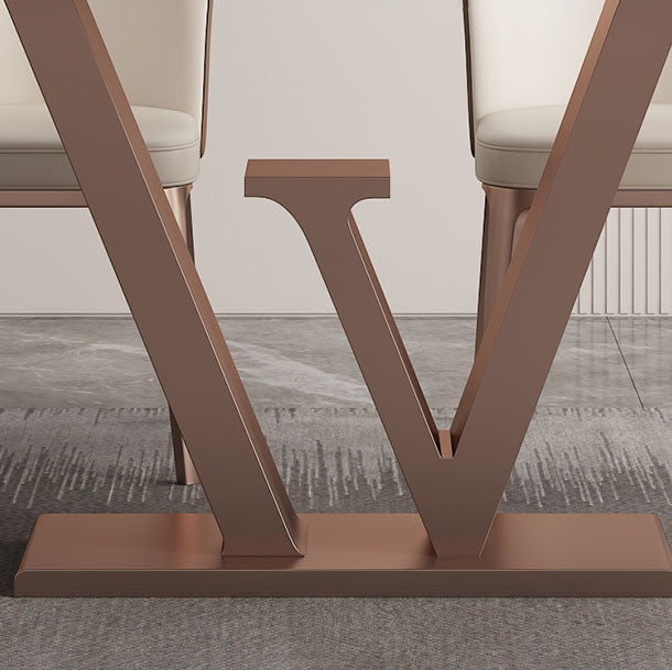 Stone Nordic 1/2/5/6 Pieces Dining Set with Leather Chairs Dining Furniture Clearhalo 'Dining Room Sets' 'Dining Tables & Seating' 'dining_room_set' 'furn' 'furn_dining_room_set' 'Furniture' 'furniture_dining_room_set' 'Kitchen & Dining Furniture' 'kitchen&dining_furn' 'kitchen' 4413166