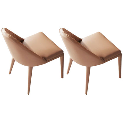 1/2/5/6/7 Pieces Glam Dining Set with Double Pedestal Table and Leather Chairs Dinette Set 2 Brown Chairs Clearhalo 'Dining Room Sets' 'Dining Tables & Seating' 'dining_room_set' 'furn' 'furn_dining_room_set' 'Furniture' 'furniture_dining_room_set' 'Kitchen & Dining Furniture' 'kitchen&dining_furn' 'kitchen' 4413192