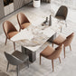 1/2/5/6/7 Pieces Glam Dining Set with Double Pedestal Table and Leather Chairs Dinette Set Clearhalo 'Dining Room Sets' 'Dining Tables & Seating' 'dining_room_set' 'furn' 'furn_dining_room_set' 'Furniture' 'furniture_dining_room_set' 'Kitchen & Dining Furniture' 'kitchen&dining_furn' 'kitchen' 4413196