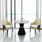 1/2/3/5 Pcs Modern Dining Room Set with Round Table and Leather Chairs Dining Set 3 Pieces: Table, 2 Chairs Clearhalo 'Dining Room Sets' 'Dining Tables & Seating' 'dining_room_set' 'Furniture' 'furniture_dining_room_set' 'Kitchen & Dining Furniture' 'kitchen&dining_furn' 'kitchen' 4413228