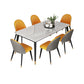 Modern 1/5/6/7 Pieces Dining Set Sintered Stone Dining Table Set with Leather Chairs Clearhalo 'Dining Room Sets' 'Dining Tables & Seating' 'dining_room_set' 'furn' 'furn_dining_room_set' 'Furniture' 'furniture_dining_room_set' 'Kitchen & Dining Furniture' 'kitchen&dining_furn' 'kitchen' 4413248