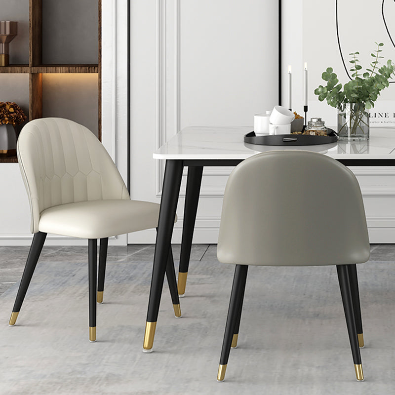 Modern 1/5/6/7 Pieces Dining Set Sintered Stone Dining Table Set with Leather Chairs Clearhalo 'Dining Room Sets' 'Dining Tables & Seating' 'dining_room_set' 'furn' 'furn_dining_room_set' 'Furniture' 'furniture_dining_room_set' 'Kitchen & Dining Furniture' 'kitchen&dining_furn' 'kitchen' 4413252