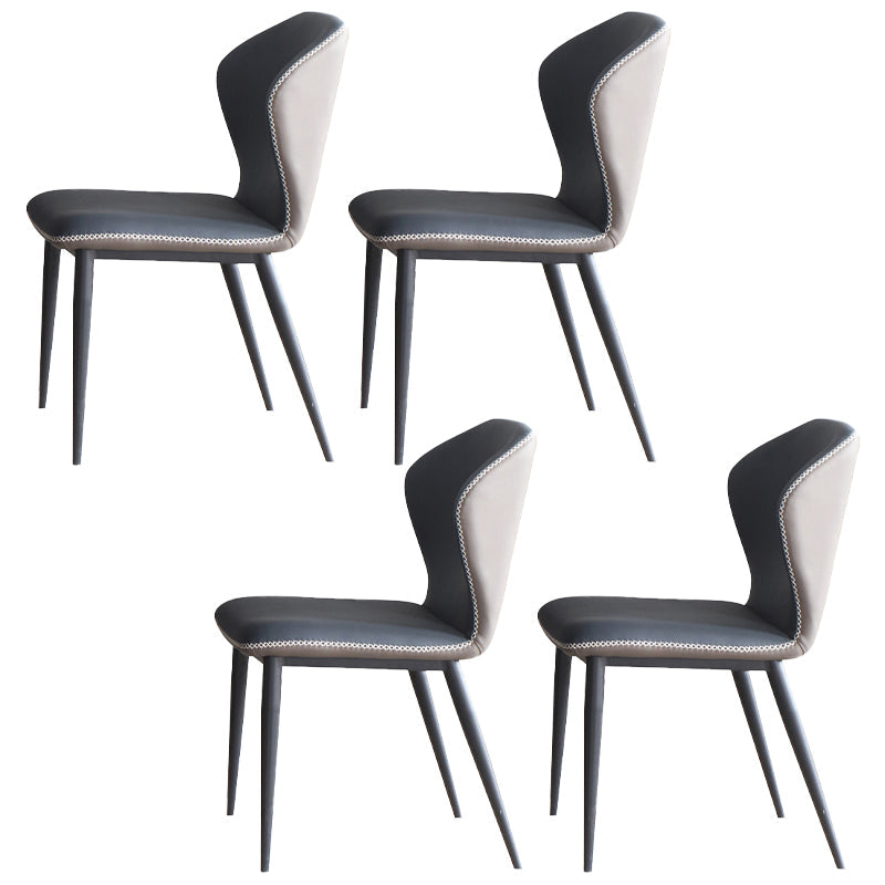 Modern 1/4/5/7 Pieces Dining Set Rectangle Sintered Stone Dining Table Set 4 Blue Chairs Clearhalo 'Dining Room Sets' 'Dining Tables & Seating' 'dining_room_set' 'furn' 'furn_dining_room_set' 'Furniture' 'furniture_dining_room_set' 'Kitchen & Dining Furniture' 'kitchen&dining_furn' 'kitchen' 4413259