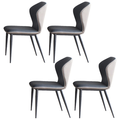 Modern 1/4/5/7 Pieces Dining Set Rectangle Sintered Stone Dining Table Set 4 Blue Chairs Clearhalo 'Dining Room Sets' 'Dining Tables & Seating' 'dining_room_set' 'furn' 'furn_dining_room_set' 'Furniture' 'furniture_dining_room_set' 'Kitchen & Dining Furniture' 'kitchen&dining_furn' 'kitchen' 4413259